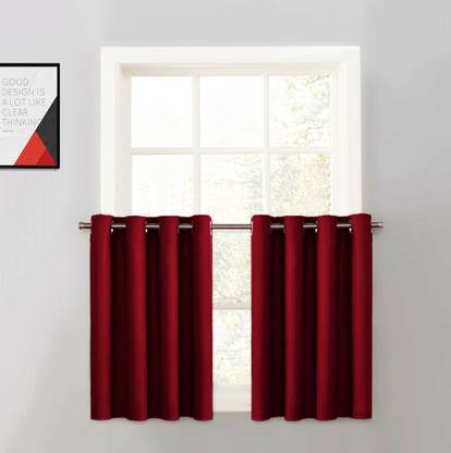 JUPON 121.92 cm (4 ft) Silk Semi Transparent Shower Curtain Single Curtain