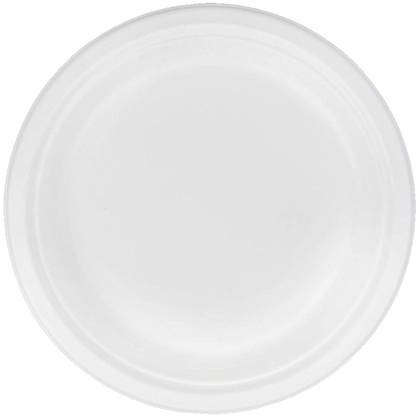 SMARTBUYER EcoChoice Biodegradable, Compostable Sugarcane/Bagasse 9" Plate - 500/Case Half Plate