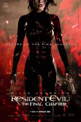 Resident Evil the Final Chapter POSTER LARGE Print on 36x24 INCHES Fine Art Print