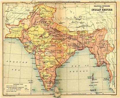 India Poletical flex 48 X 36 inchs Paper Print