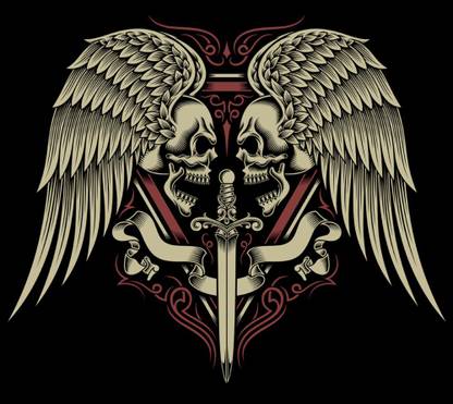 angle skull |Wall Poster Sticker|Motivational Poster|Funky Poster|Posters for Life|Inspirational Posters|All time poster|posters for life|Home Décor Posters|HD Print Paper Print