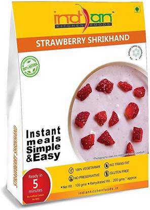 Indian Kitchen Foods Strawberry Shrikhand (pack of 1 ) 200 g