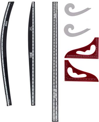 Vardhman Complete Fashion Designing Tailoring Scale Pack of 7, plastic Sewing Kit