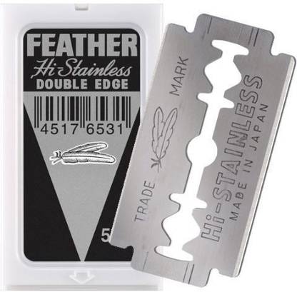 Feather Hi-stainless Double Edge De Razor Blades New Hair Remove Made in Japan