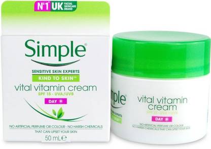 Simple Sunscreen - SPF 50 Vital Vitamin Cream SPF 15-UVA-UVS 50ml