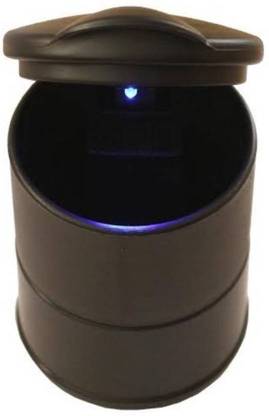 Adeal Cigarette Smoke Ashtray Ash Cylinder Cup Holder Cigarette Ashtray with LED Light for Most Car Holder Smokeless Car Black Plastic Ashtray