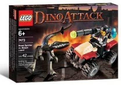 LEGO Dino Attack 7473 Street Sprinter vs. Mutant Lizard