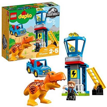 Genrc LEGO Duplo Jurassic World T. rex Tower 10880 Building Kit 22 Pieces