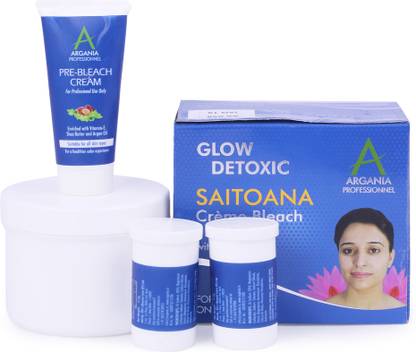 ARGANIA Glow Detoxic Saitoana Creme Bleach With Pre Bleach Cream