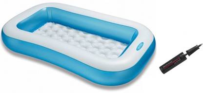 INTEX Inflatable Water Tub Pool 5ft For Kids swimming Inflatable Pool (Blue) with Pump Inflatable Swimming Pool