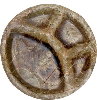 Muren biodegradable leaf pattal plates (5 compartment) Sectioned Plate