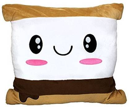 Scentco Smillows - Scented Stuffed Plush Accent Throw Pillow - S'mores Marshmallow  - 16 inch