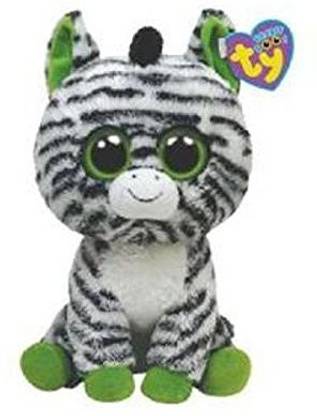 Ty Beanie Boos Zig-Zag - Zebra - (Solid Eye Color) - 6 inch  - 6.5 inch