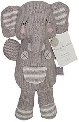 Living Textiles Grey Theodore Elephant Plush (Knit)  - 0.2 inch