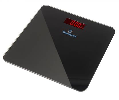 Thermocare Ultra Slim Design Digital Personal Weighing Scale Electronic Weight Machine For Human Body (Black) Weighing Scale