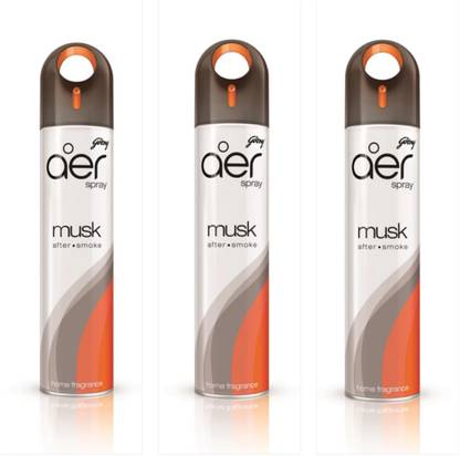 Godrej Aer Musk After Smoke (PACK OF 3) Home Fragrance Spray Aer Musk After Smoke (PACK OF 3) Home Fragrance