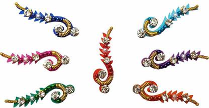 Comet Busters Dot Designer Bridal Bindi Forehead Multicolor Bindis