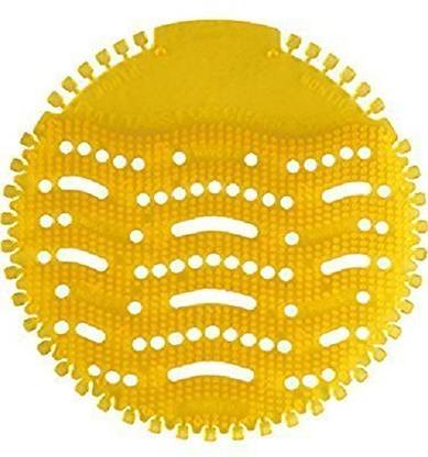 KR STORE Urinal Screen Mat Lemon - 10 Pcs Set (Exciting New Fragrances Which Last for 30 Days) Screen Mat Lemon Standard Commode Urinal