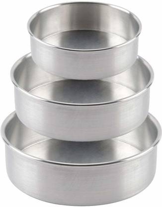 VPSK VPSK AKIRA ROUND CAKE MOULD PACK OF 3 Aluminium Cake Mould 3  (Pack of 3)