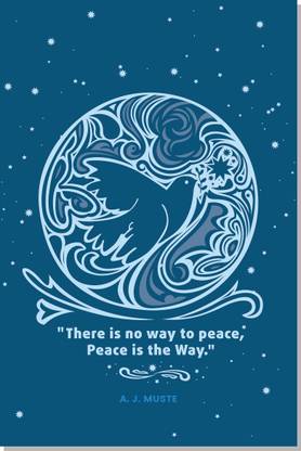 There is no way to peace - A. J. Muste Quote Sticker - MVP-00683 Paper Print