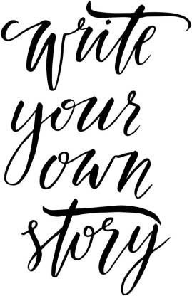 write your own story sticker poster Paper Print - Quotes & Motivation ...