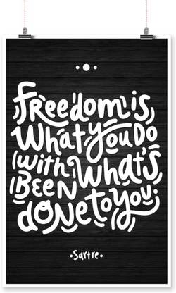 Freedom is what you do - Jean-Paul Sartre Quote Poster - MVP-00605 Paper Print