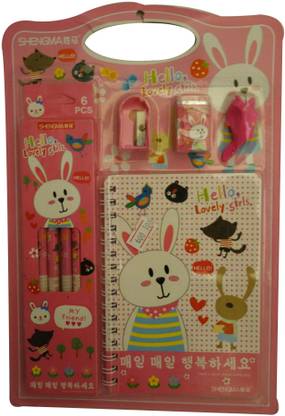 FUNCART Rabbit stationery set (10 stationery items/pack) School Set