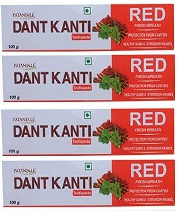 PATANJALI Dant Kanti Red - 100g (Pack of 4) Toothpaste