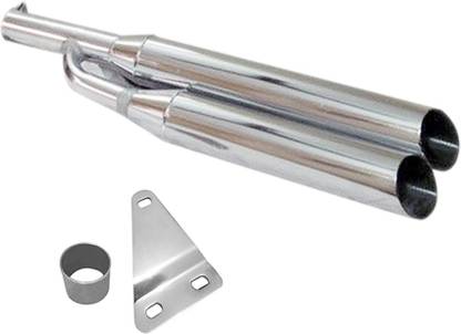 Dhe Best Double Barrel Full Chrome Empty Royal Enfield Continental GT Full Exhaust System