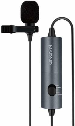 MAONO Au - 100 Microphone | Hands Free Clip-On | Lapel Mic with Omnidirectional Condenser Microphone for Mobile, PC, Laptop, Android Smartphones, DSLR Camera Microphone | Long Wire - 20ft Camera Microphone