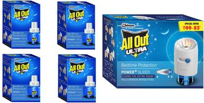 All Out Ultra Machine with Refill Combi + Pack of 4 Refill Mosquito Vaporiser Refill