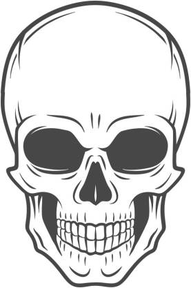 skull draing |Wall Poster Sticker|Motivational Poster|Funky Poster ...