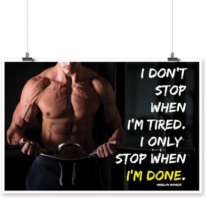 I don't stop when - Marilyn Monroe Quote Poster - MVP-00609 Paper Print