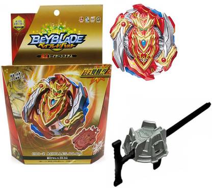 AncientKart Spinning Bey Cho-Z Achilles 00 Dimension Driver with Launcher & String (Multicolor)