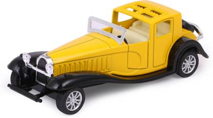 Tgdepot Yellow Vintage Rolls Royce Open Roof Pull Back Car Model