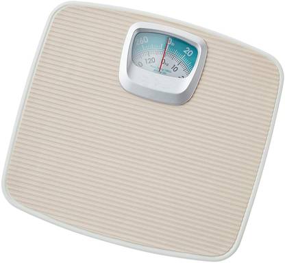 Zelenor Analog Weight Machine, Capacity 130Kg (Off White)9820 Weighing Scale