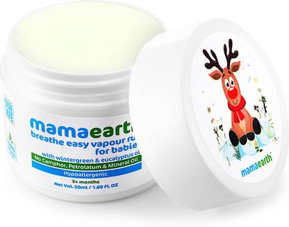 Mamaearth Natural Breathe Easy Vapour Rub Balm, 50g Balm