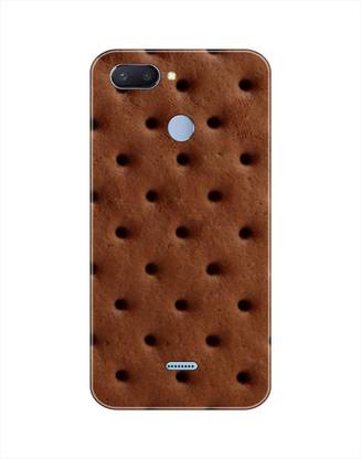 Smutty Back Cover for Mi Redmi 6 - Biscuit Print