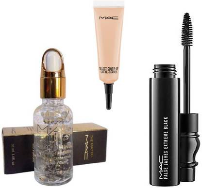 M.A.C gold primer base, mascara, canceler