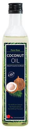 looms & weaves Raw Coconut Oil (500ml) Coconut Oil Glass Bottle