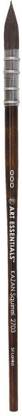 ART ESSENTIALS KAZAN Synthetic Squirrel Hair Brush - Series 2703 - Quill Mounted Mop - Short Handle - Size: 000