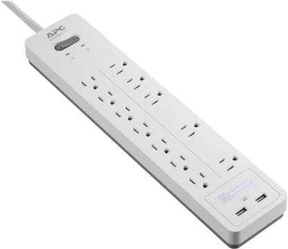 APC by Schneider Electric USB Surge Protector 8  Socket Extension Boards