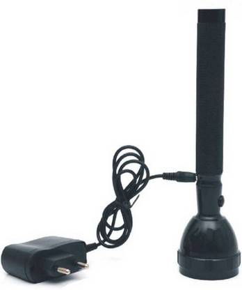 AKR 8990 LONG RANGE FLASHLIGHT HIGH POWER RECHARGEABLE NP-02 Torch (Black : Rechargeable) Torch