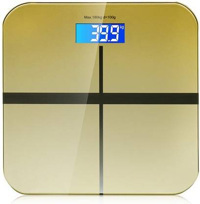 Zelenor Personal Body Weight Machine Digital Toughened Glass Blue/Red/Yellow Weighing Scale