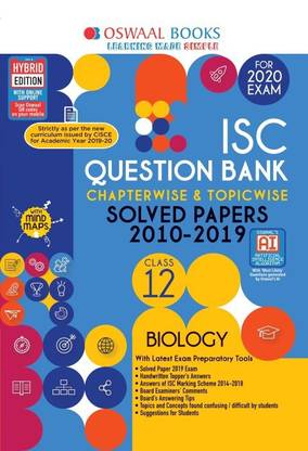 Oswaal Isc Question Bank Class 12 Biology Book Chapterwise & Topicwise (for March 2020 Exam)