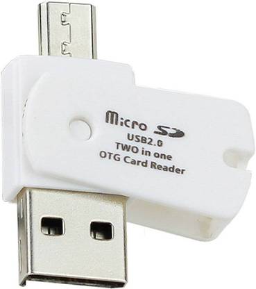 OLECTRA MICRO SD/SDHC USB 2.0 TWO IN ONE OTG CARD READER ANDROID USB Adapter (White) Card Reader