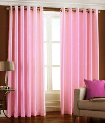 Inaayat Creations 275 cm (9 ft) Polyester Blackout Long Door Curtain (Pack Of 2)