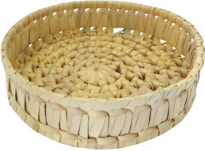 STE Natural Wicker Palm Leaves Fruit & Vegetable Basket