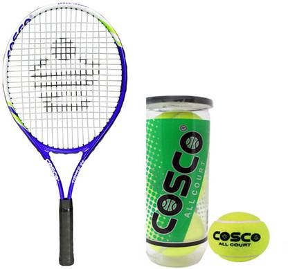 COSCO Drive 26 Tennis Racket kit- (1 Racket "10 to 12 year only", 1 Championship Ball " 3 Ball" (Color on Availability) Tennis Kit