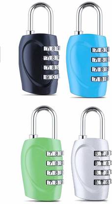 Zahuu 4 Digit Combination Number Lock Small Bag Lock Combination Lock